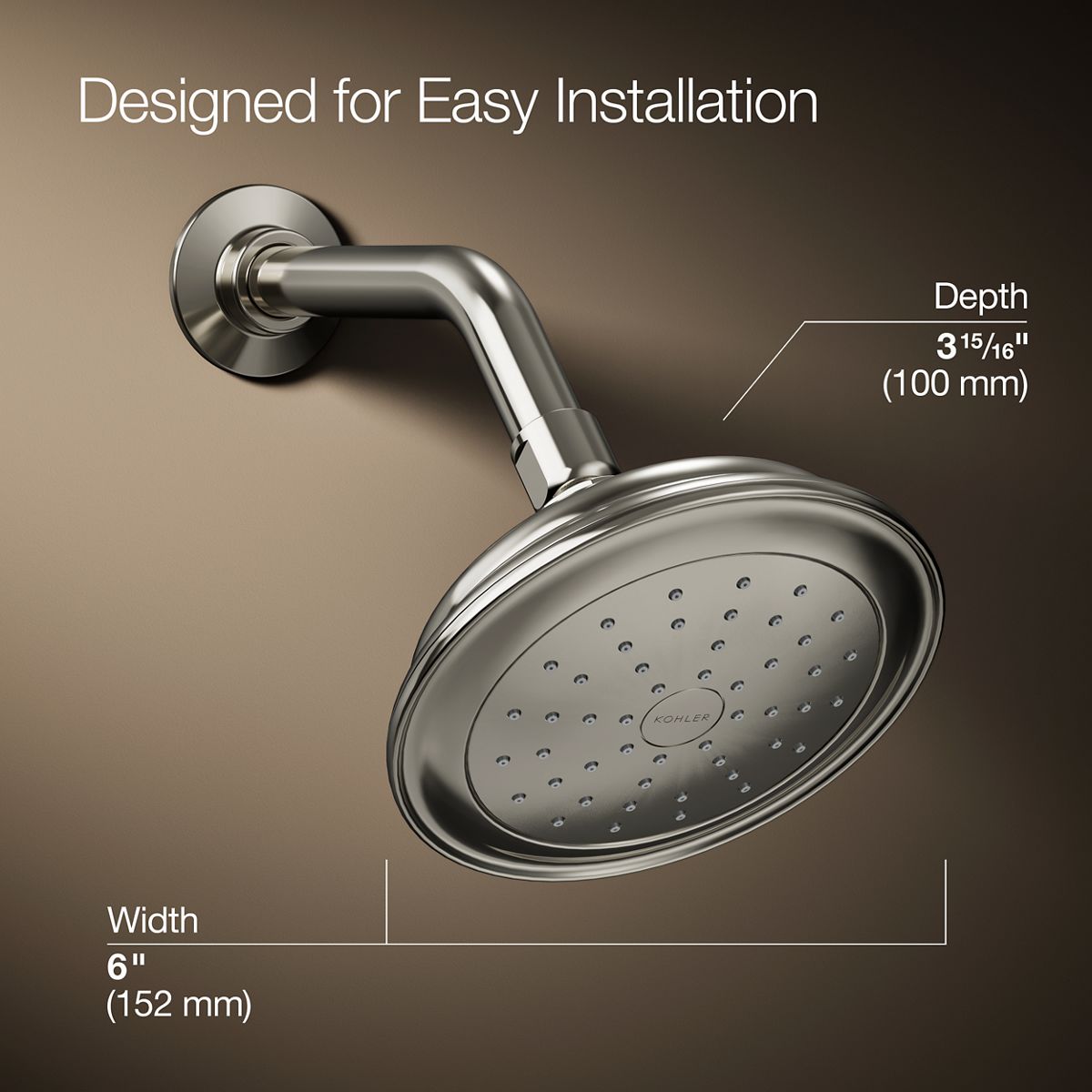 3/4 view of product with dimensions