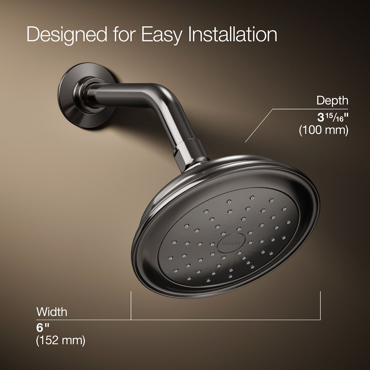 3/4 view of product with dimensions