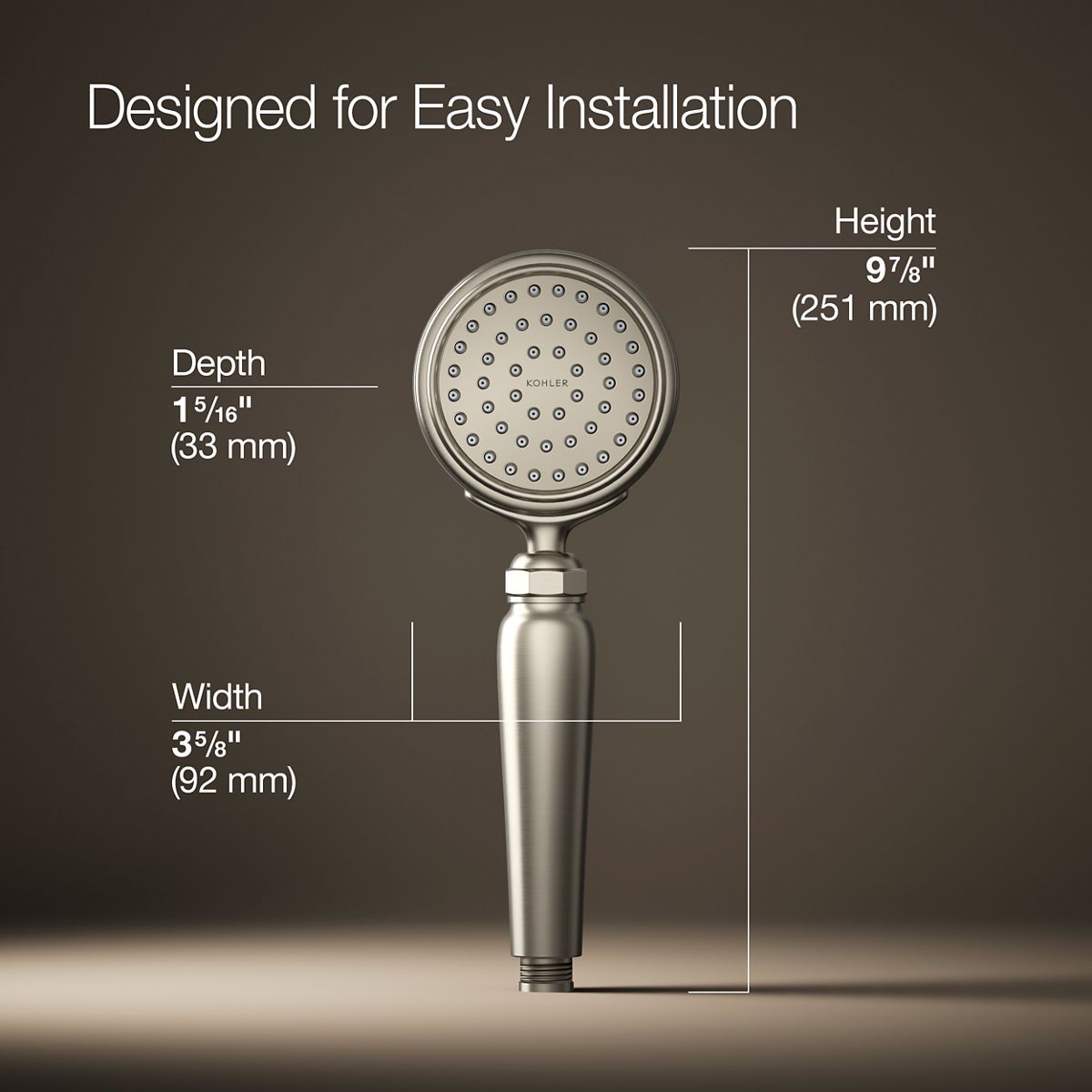 Artifacts Single-Function Handshower, 2.5 gpm | K-72776-Y | KOHLER