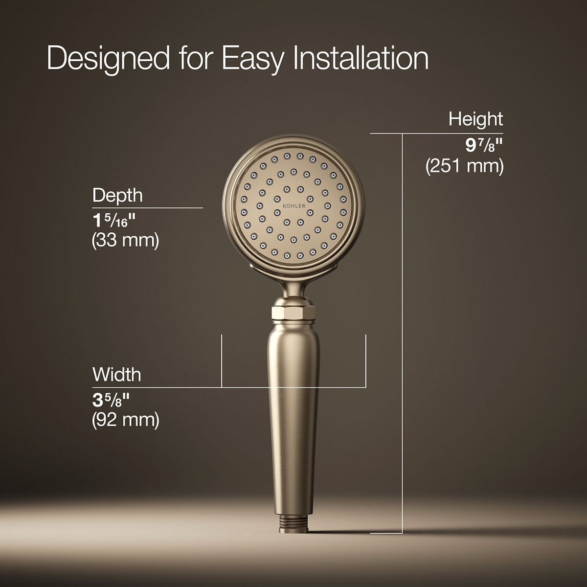 Artifacts Single-Function Handshower, 2.5 gpm | K-72776-Y | KOHLER