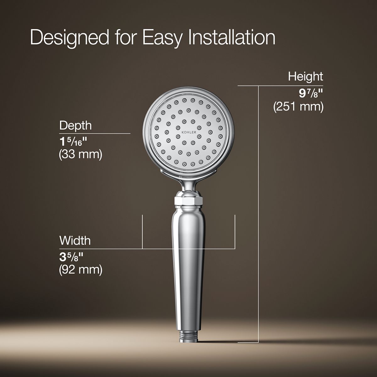 Artifacts Single-Function Handshower, 2.5 gpm | K-72776-Y | KOHLER