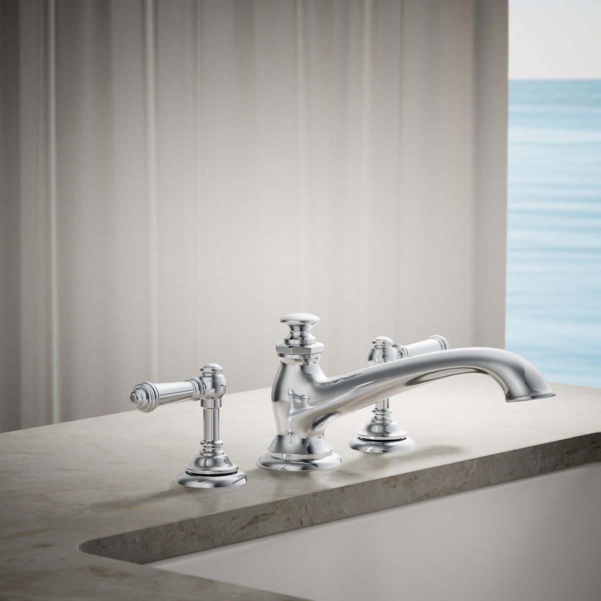 Artifacts Deck-Mount Bath Spout With Flare Design | K-72777| KOHLER