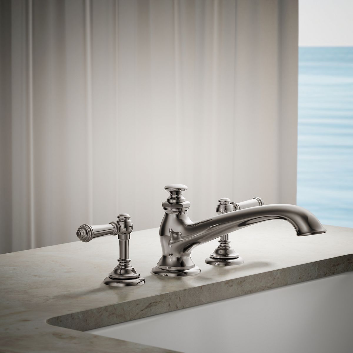 Artifacts Deck-Mount Bath Spout With Flare Design | K-72777| KOHLER