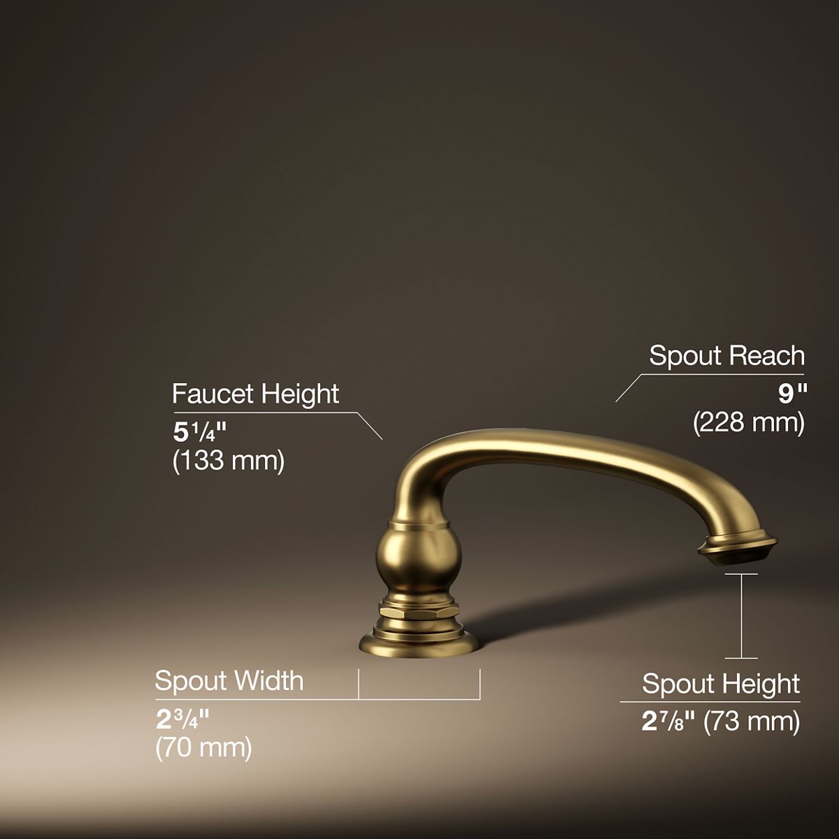 3/4 view of product with dimensions