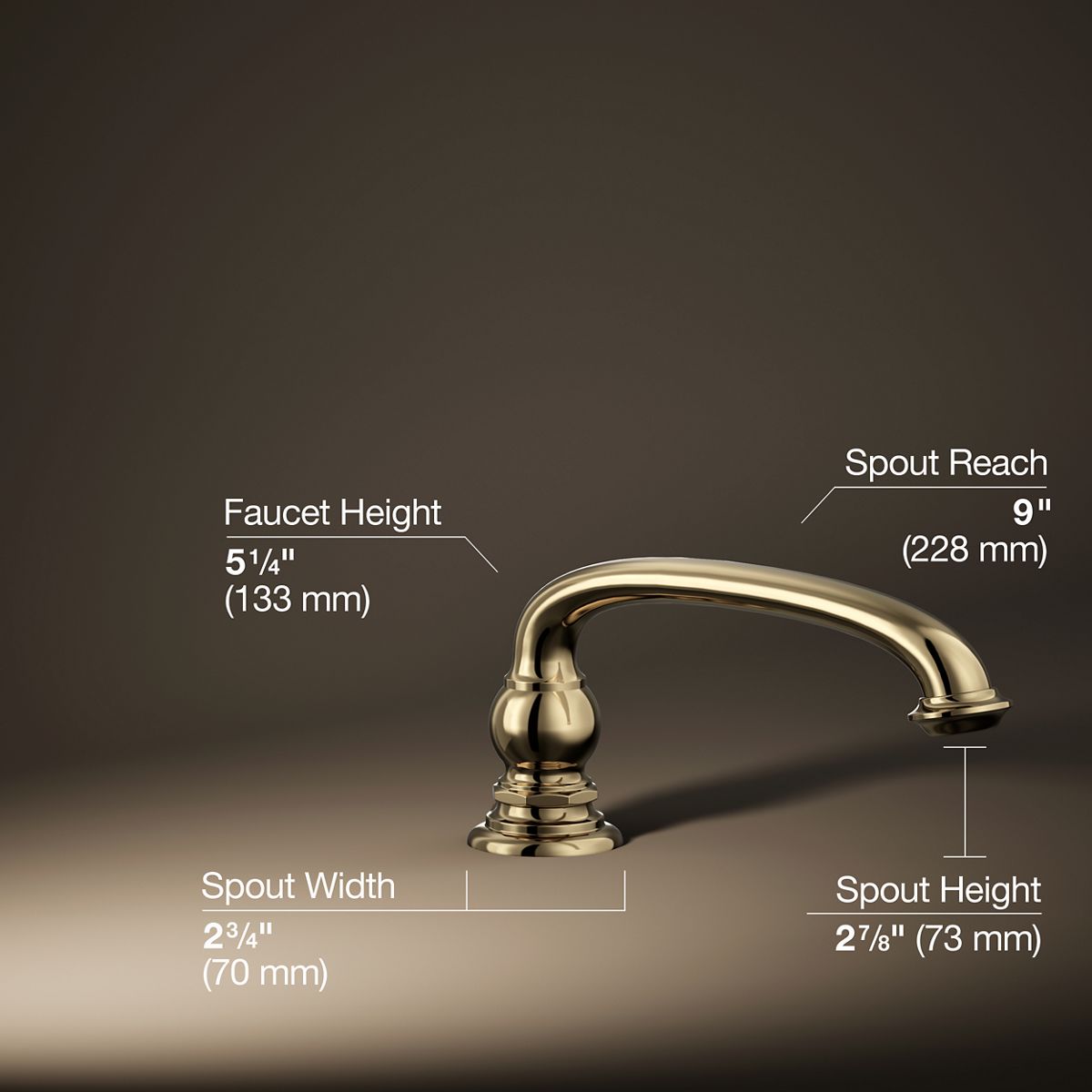 3/4 view of product with dimensions