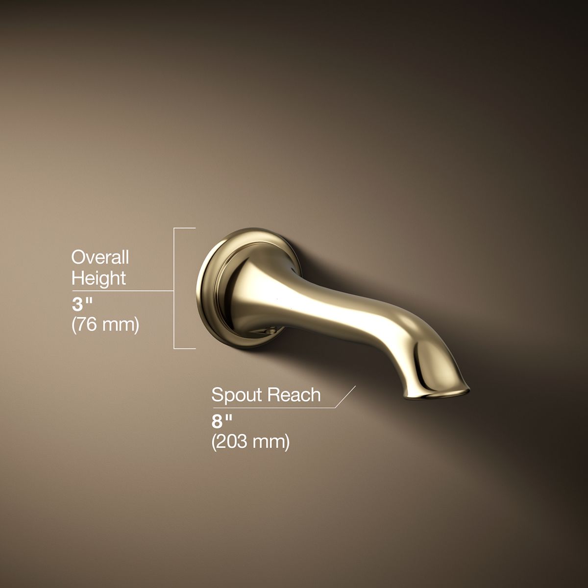 3/4 view of product with dimensions