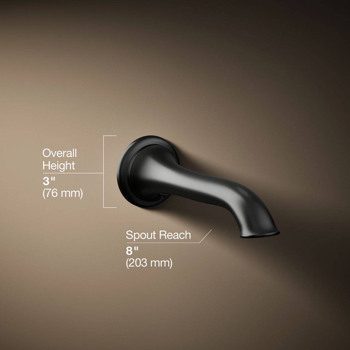 3/4 view of product with dimensions