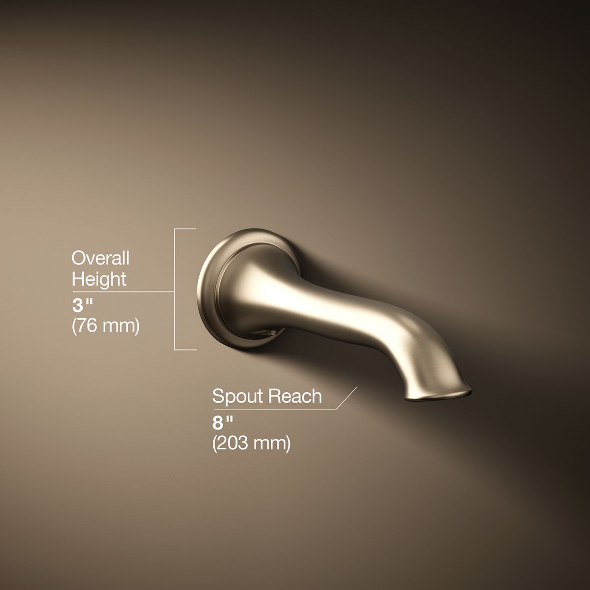 3/4 view of product with dimensions
