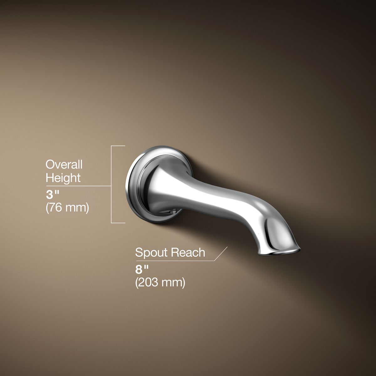 3/4 view of product with dimensions