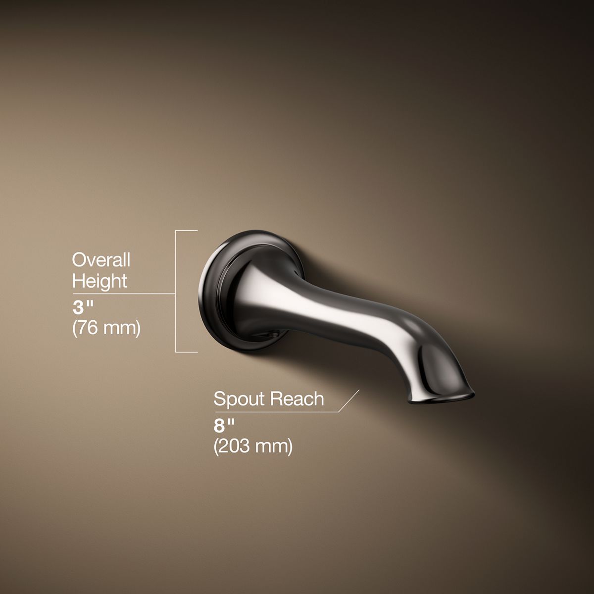 3/4 view of product with dimensions