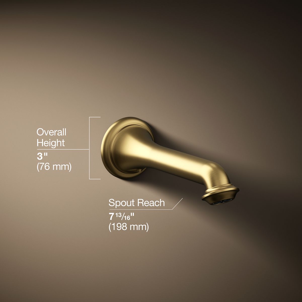 3/4 view of product with dimensions