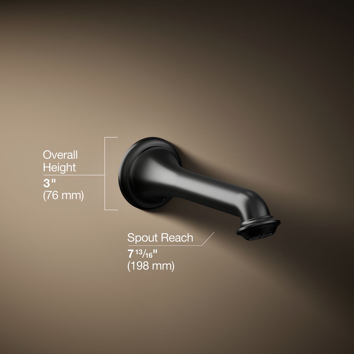 3/4 view of product with dimensions