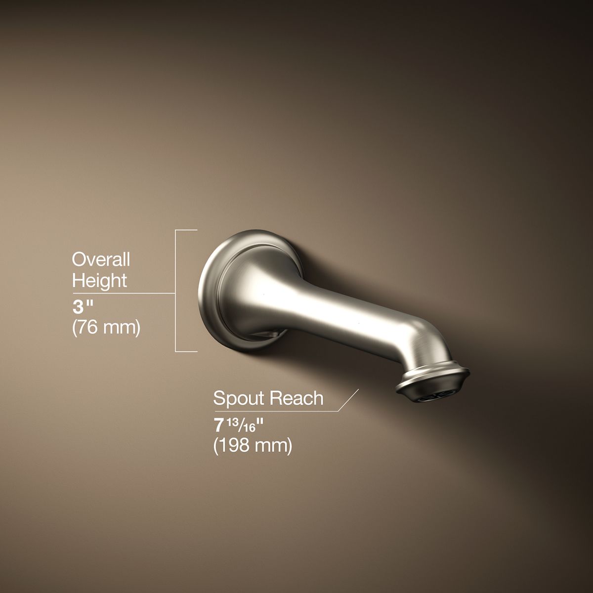 3/4 view of product with dimensions
