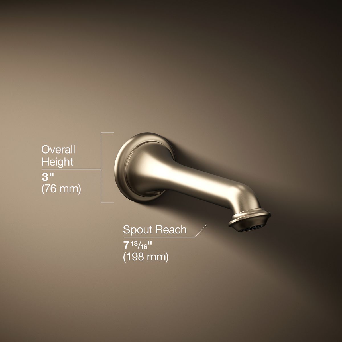 3/4 view of product with dimensions