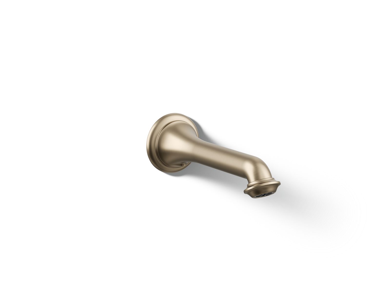Artifacts Wall-mount bath spout with turned design