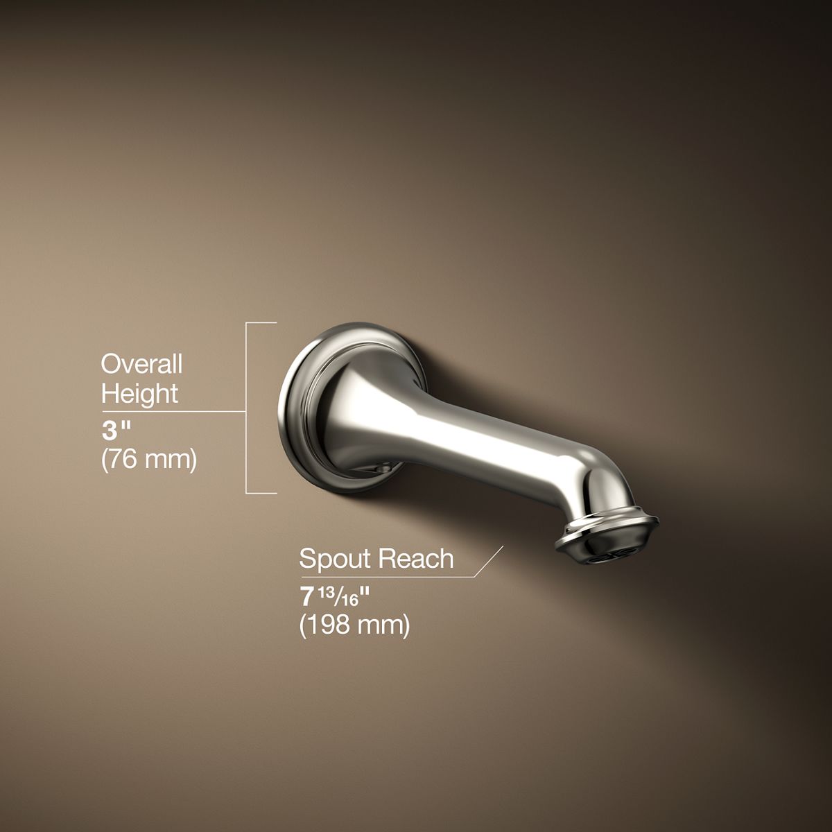 Artifacts Wall-Mount Bath Spout With Turned Design | K-72792| KOHLER