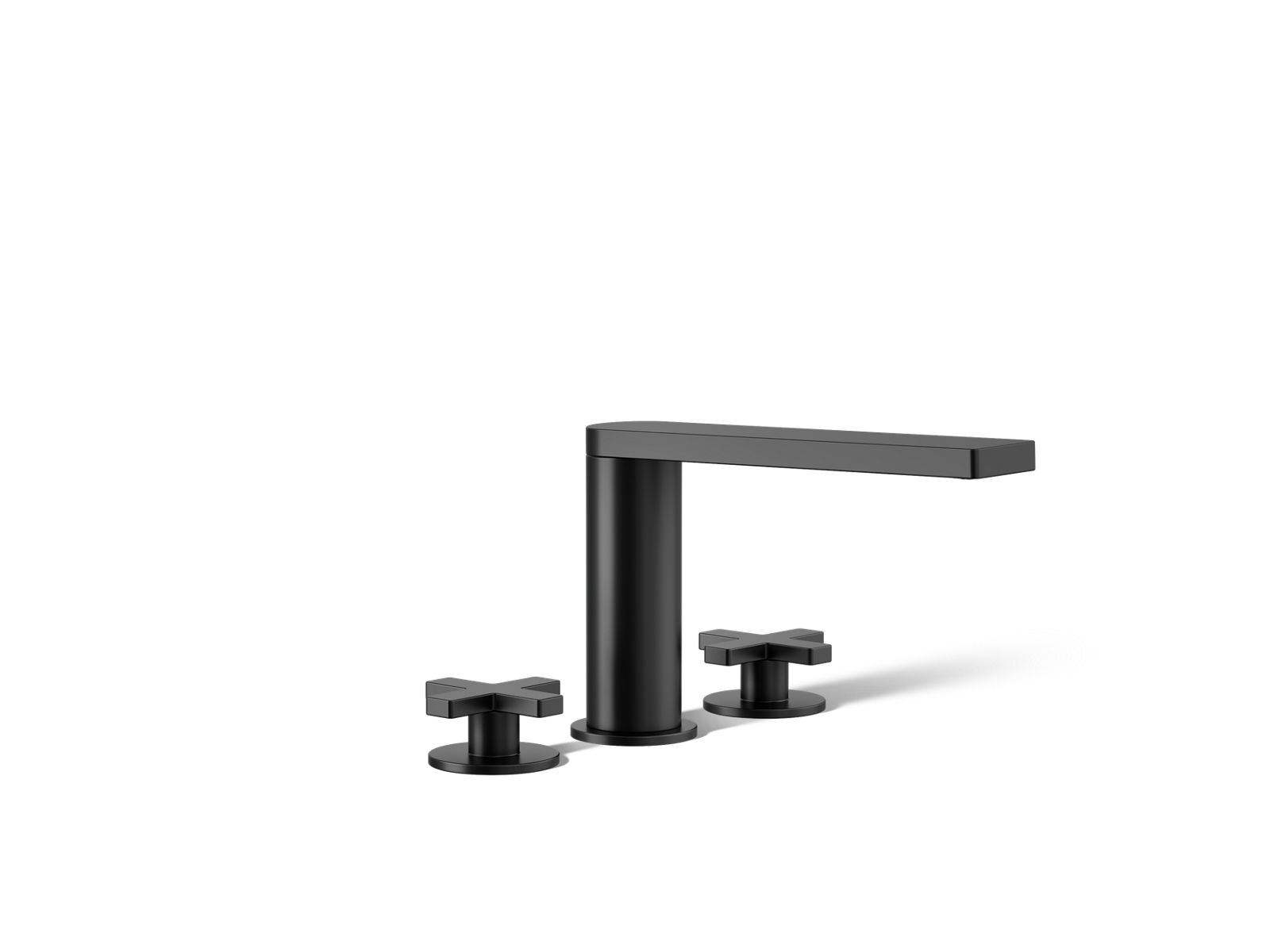 Composed Deck-mount bath faucet with cross handles