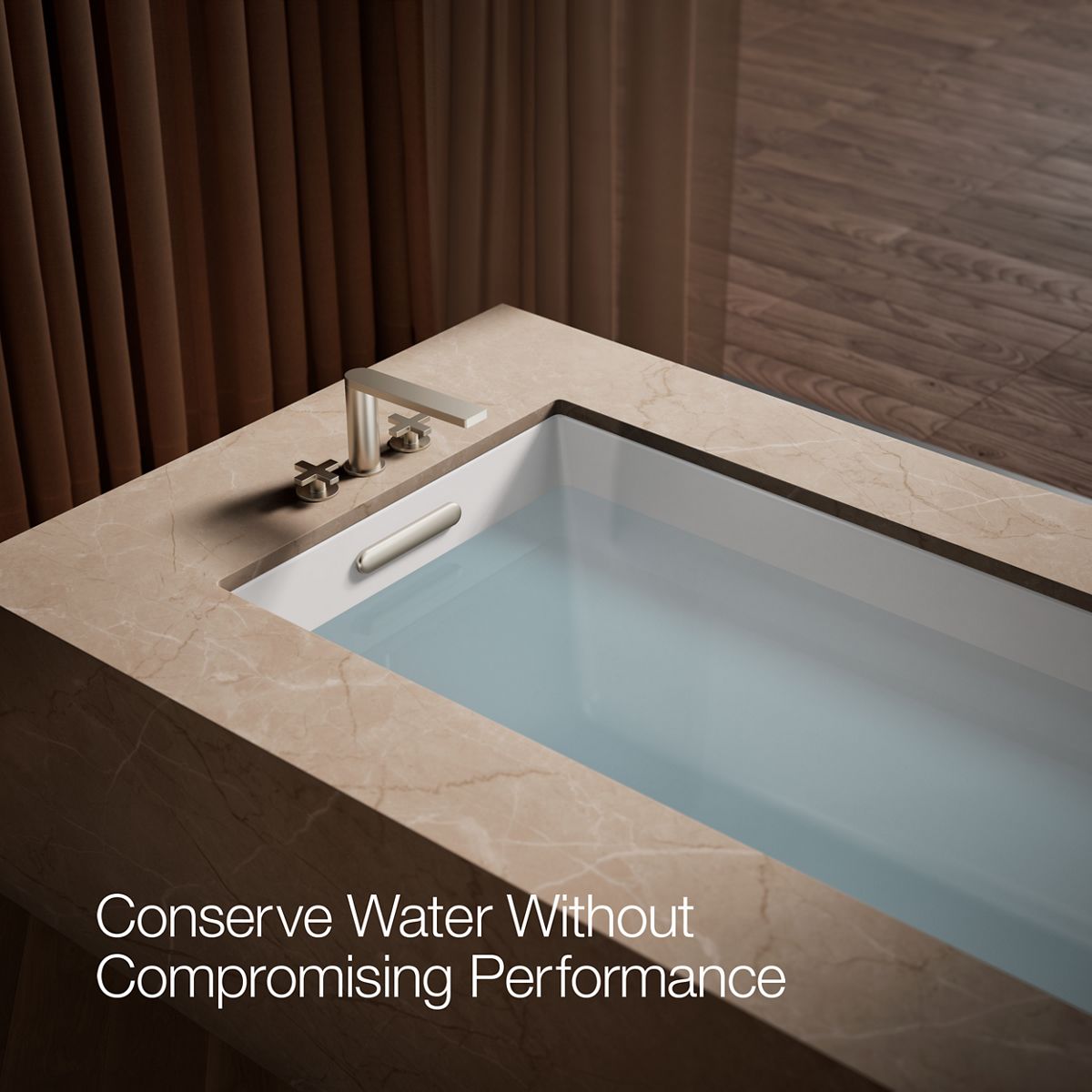 Composed Deck-Mount Bath Faucet with Cross Handles | K-73081-3