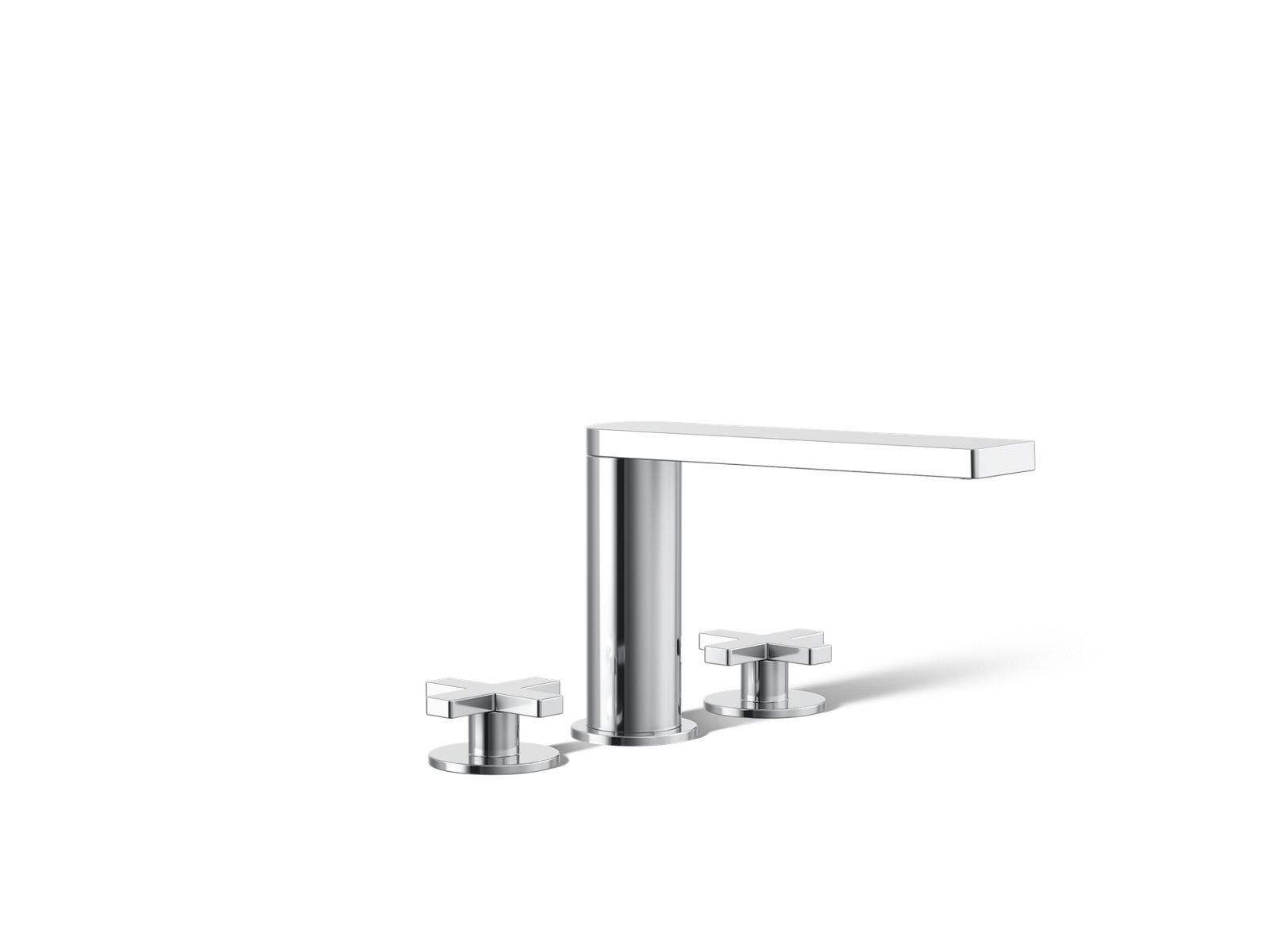 Composed Deck-mount bath faucet with cross handles