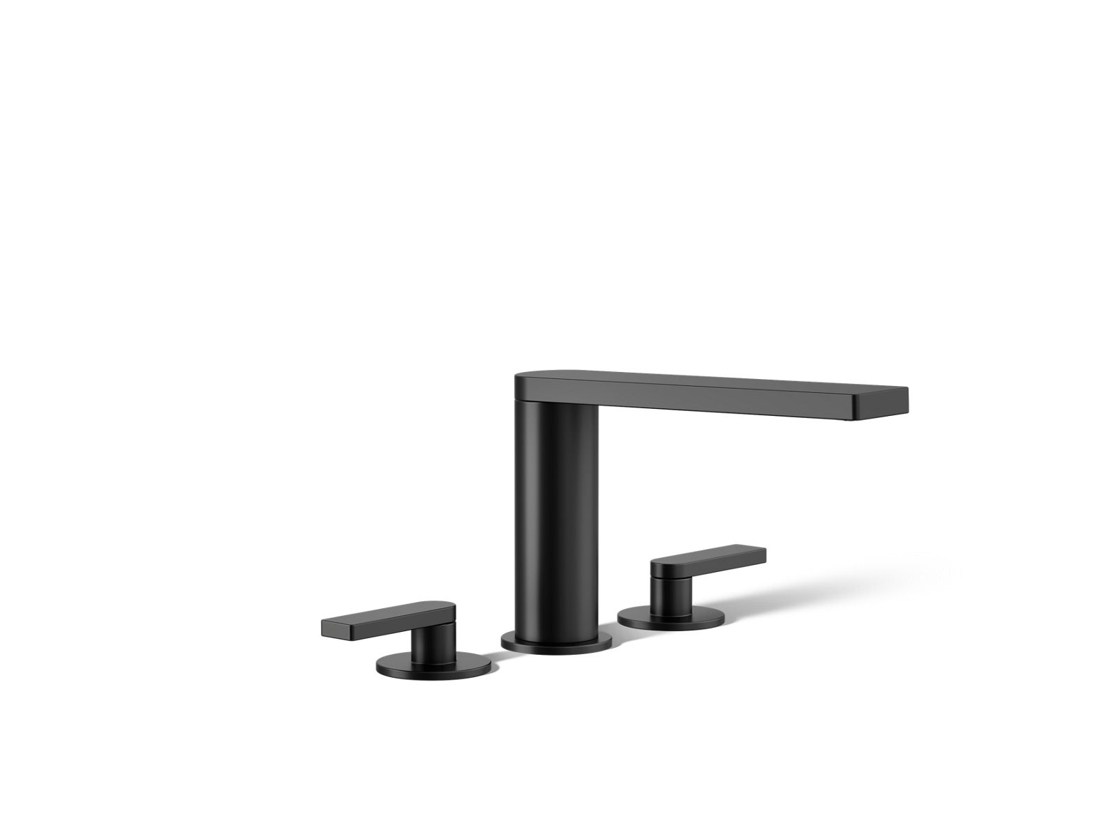 Composed Deck-mount bath faucet with lever handles