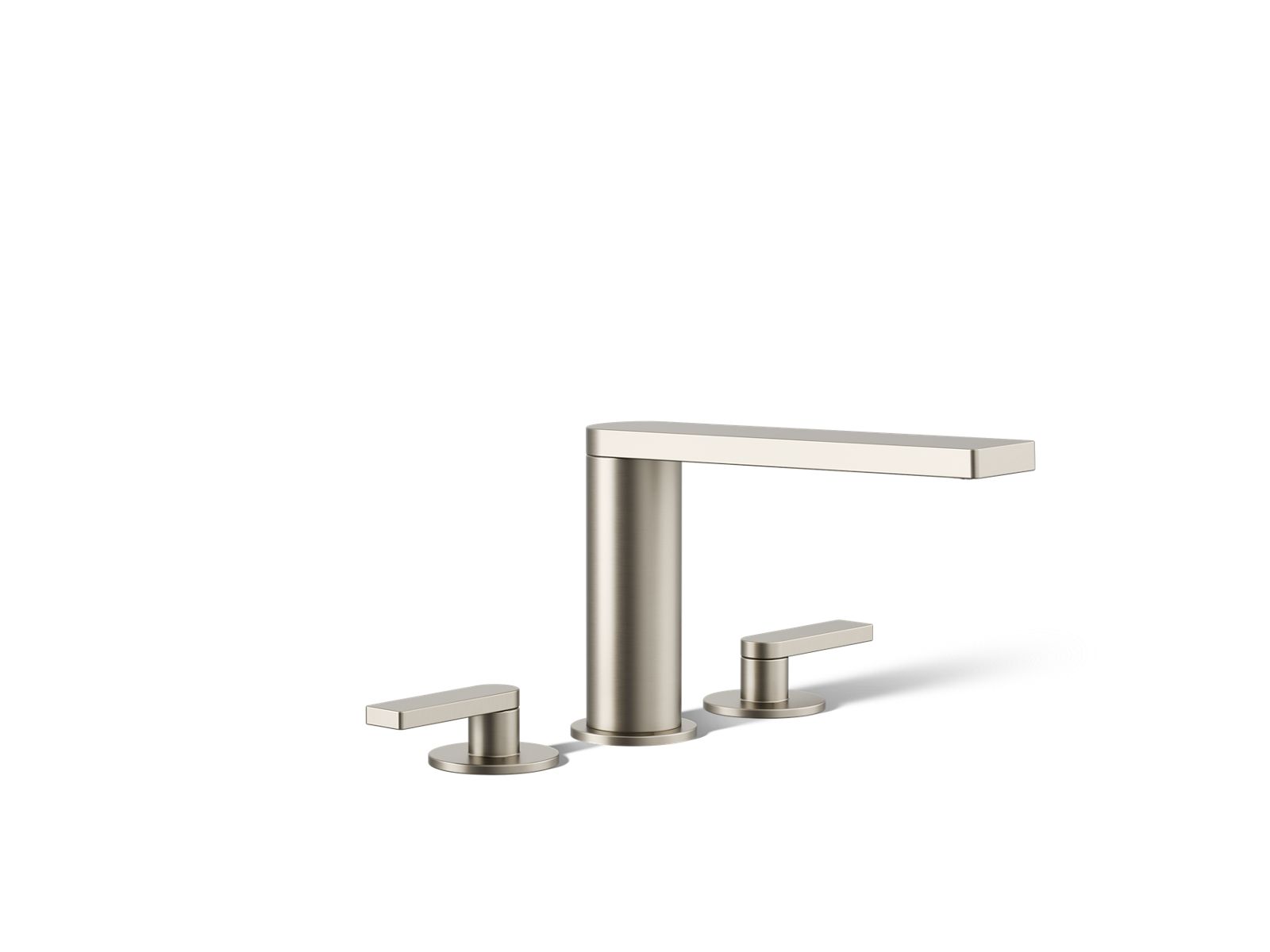 Composed Deck-mount bath faucet with lever handles