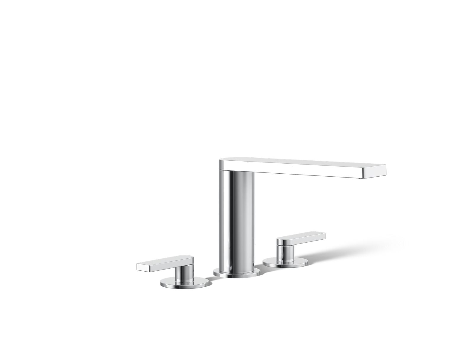 Composed Deck-mount bath faucet with lever handles
