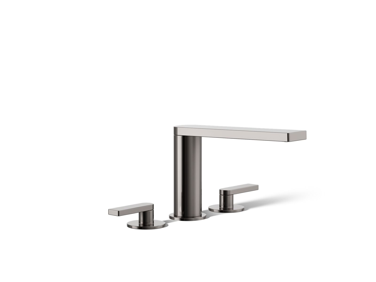 Composed Deck-mount bath faucet with lever handles