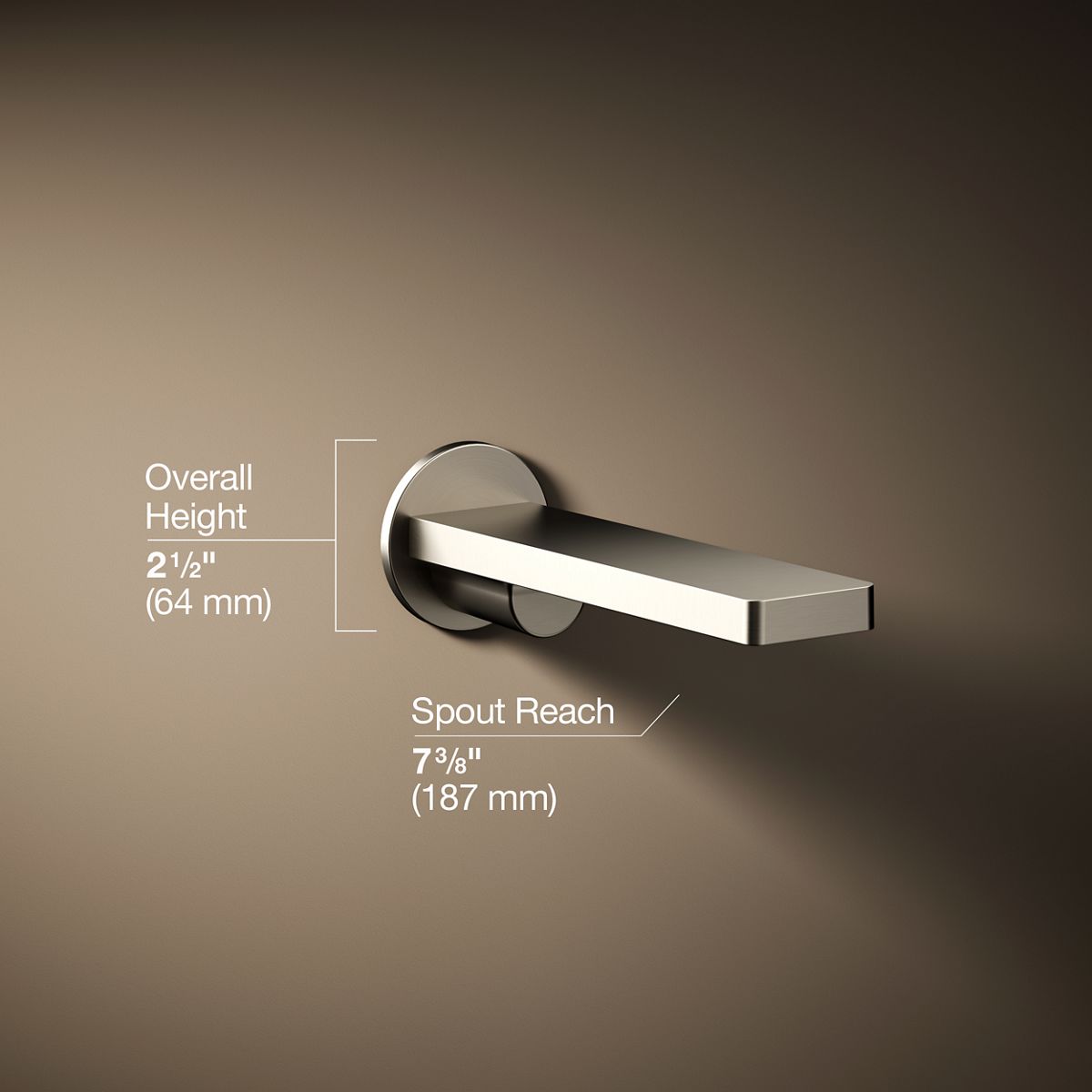 3/4 view of product with dimensions