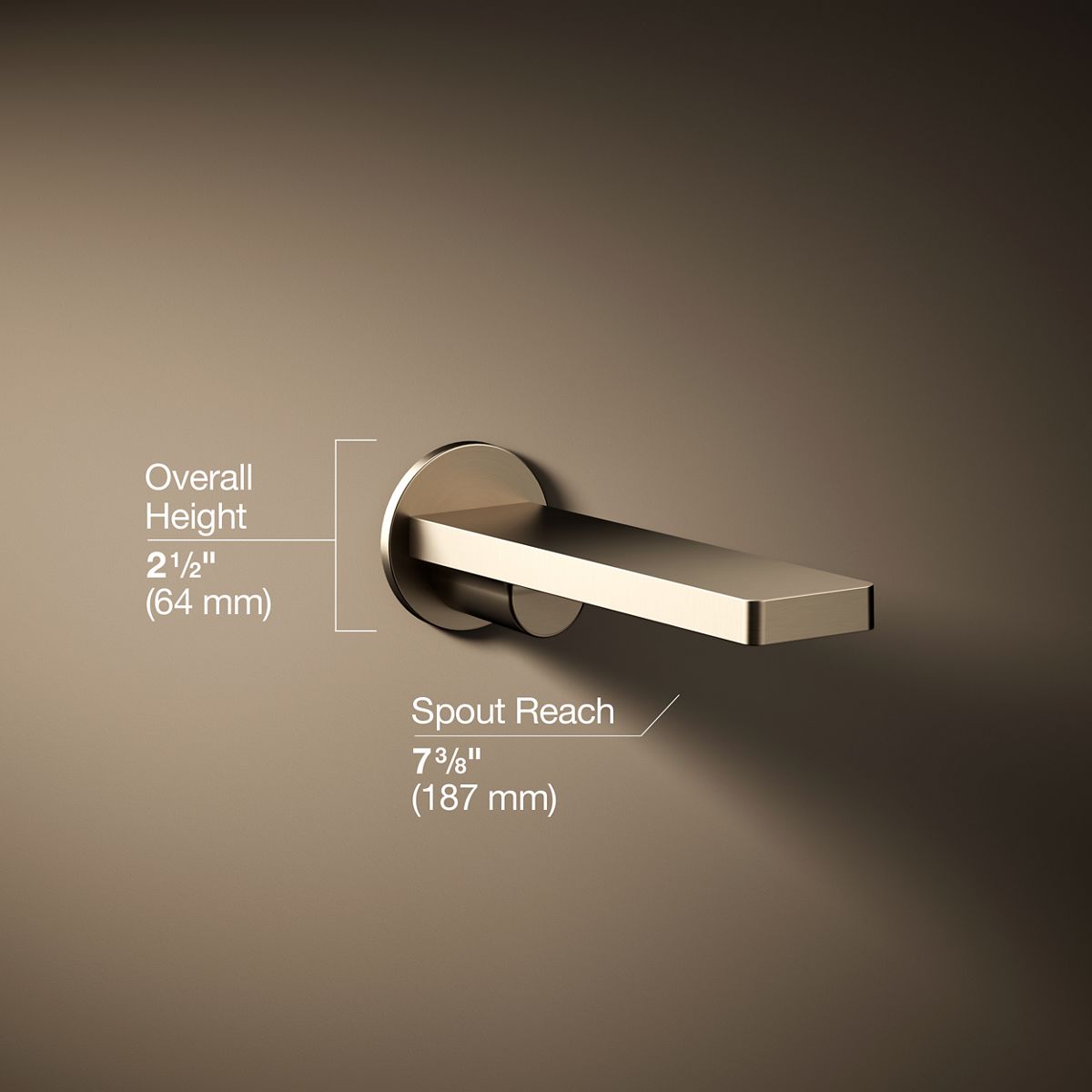 3/4 view of product with dimensions