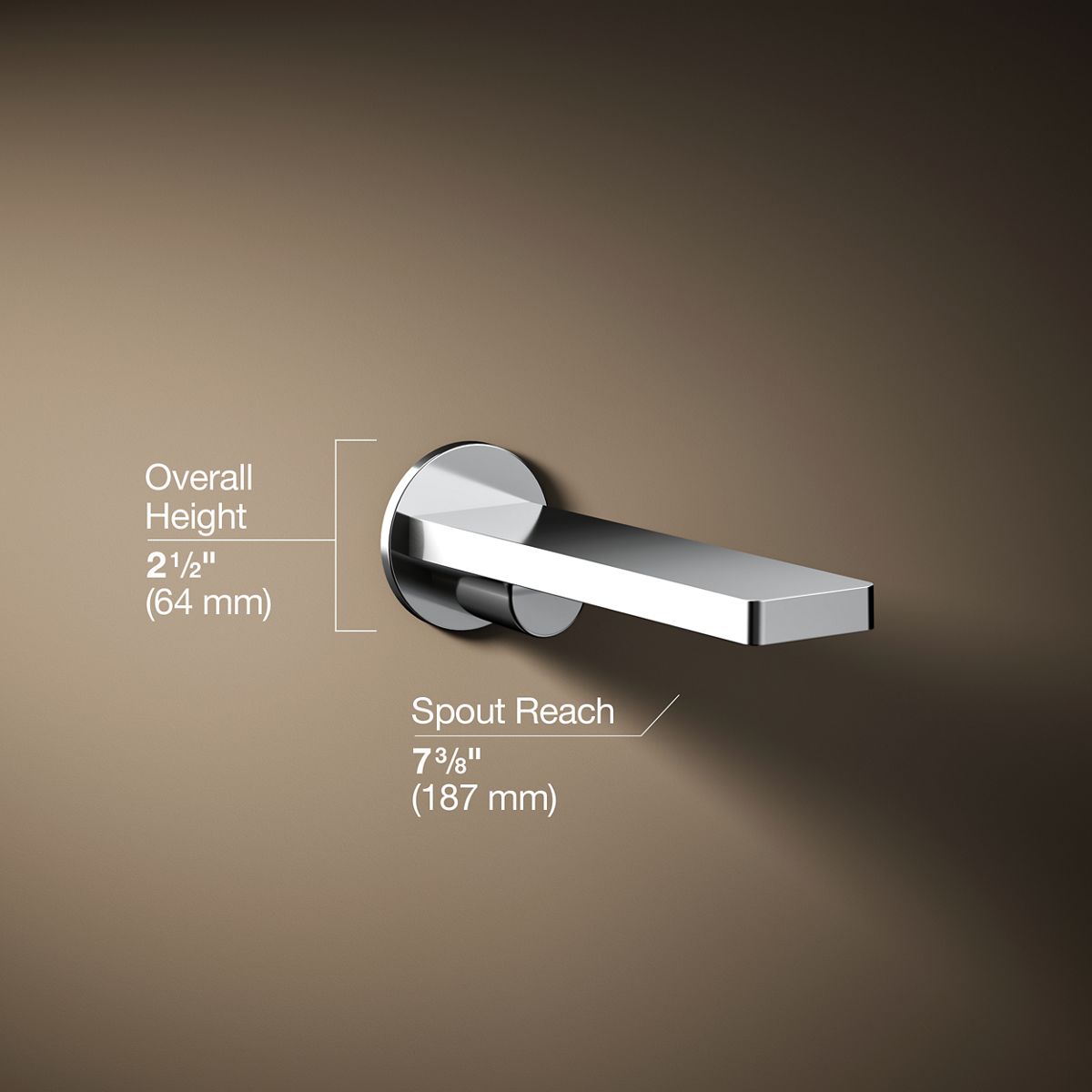 3/4 view of product with dimensions