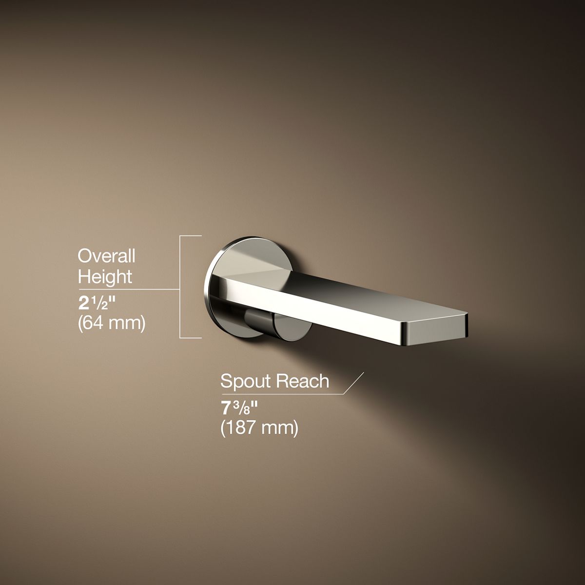 3/4 view of product with dimensions