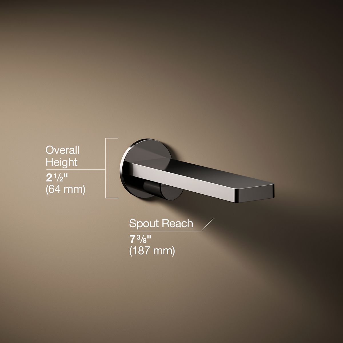 3/4 view of product with dimensions