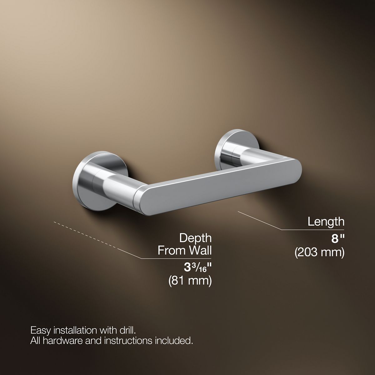 Composed Pivoting Toilet Paper Holder | K-73147 | KOHLER