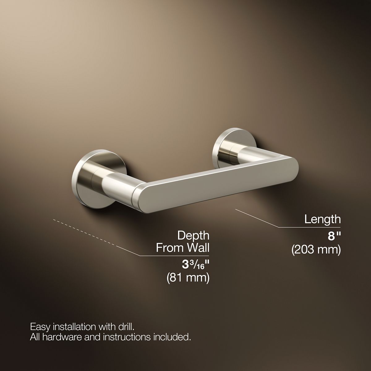 KOHLER | 73147 | Composed™| Soporte de papel higiénico pivotante