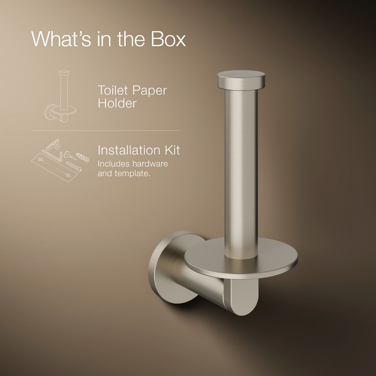 Composed Vertical Toilet Paper Holder | K-73148 | KOHLER