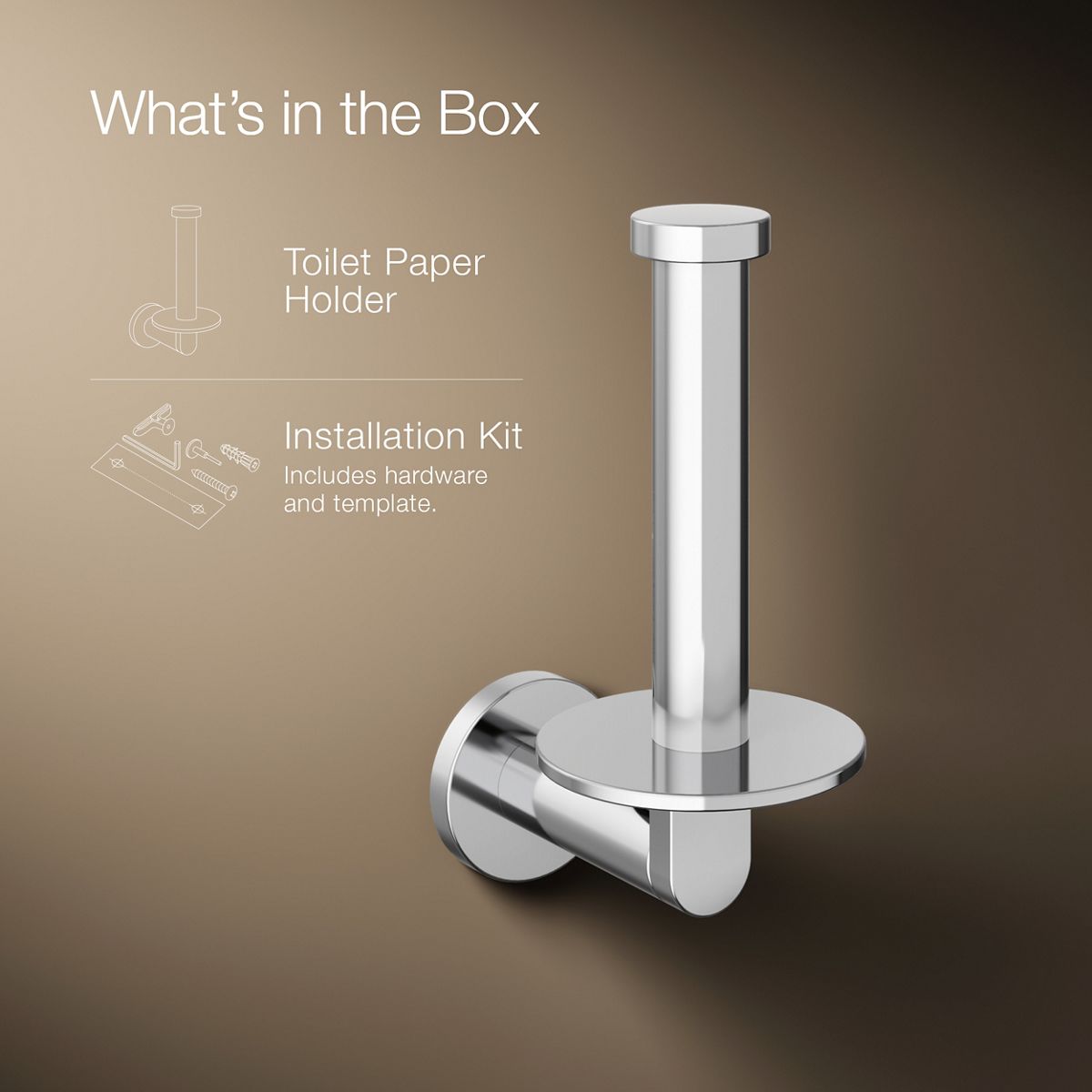 Composed Vertical Toilet Paper Holder | K-73148 | KOHLER