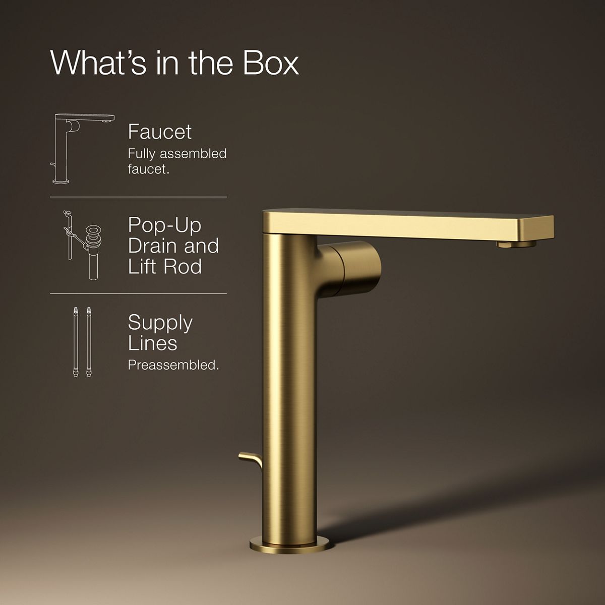 KOHLER | 73159-7 | Composed™| Tall single-handle bathroom sink
