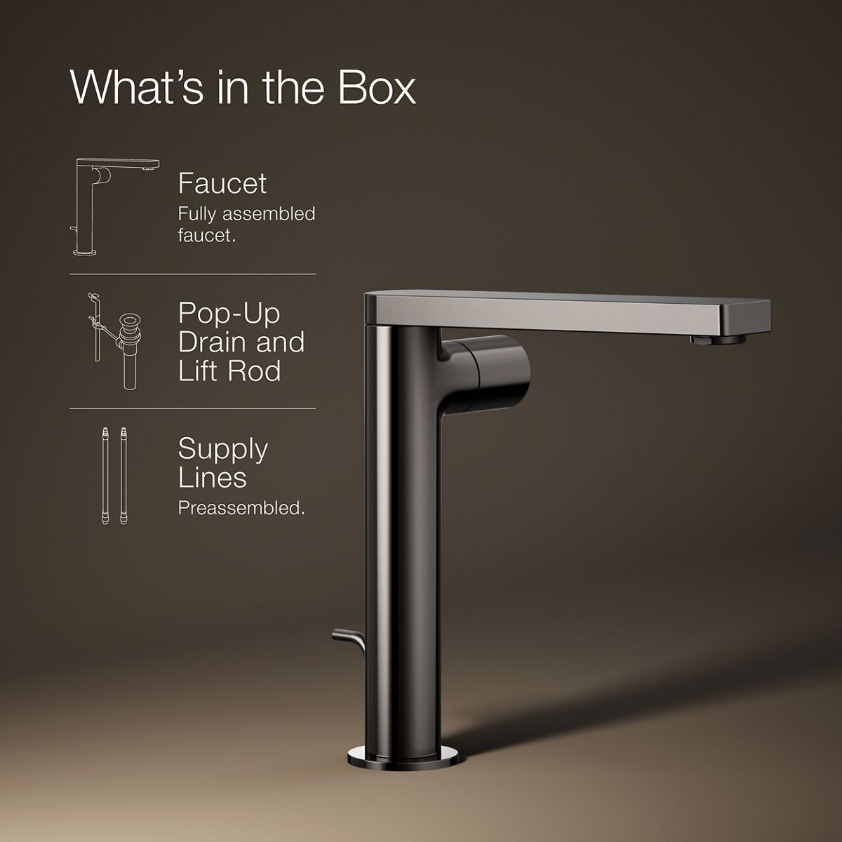 Composed Pure Handle Bathroom Sink Faucet | K-73159-7 | KOHLER