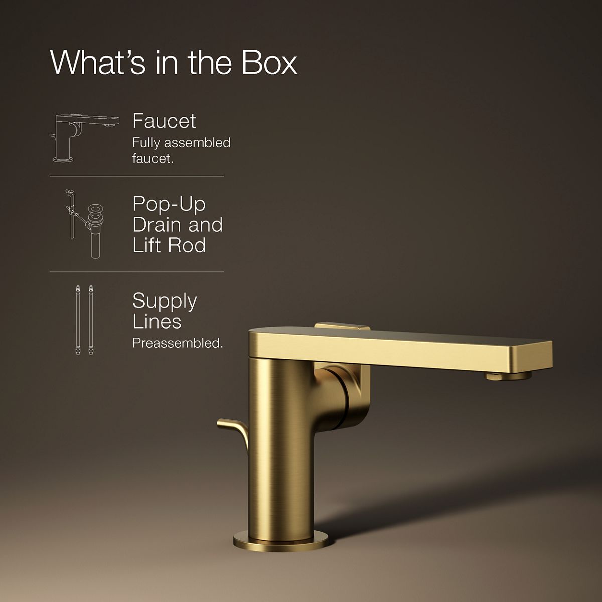 KOHLER | K-73167-4 | Composed Single-Handle Bathroom Sink Faucet
