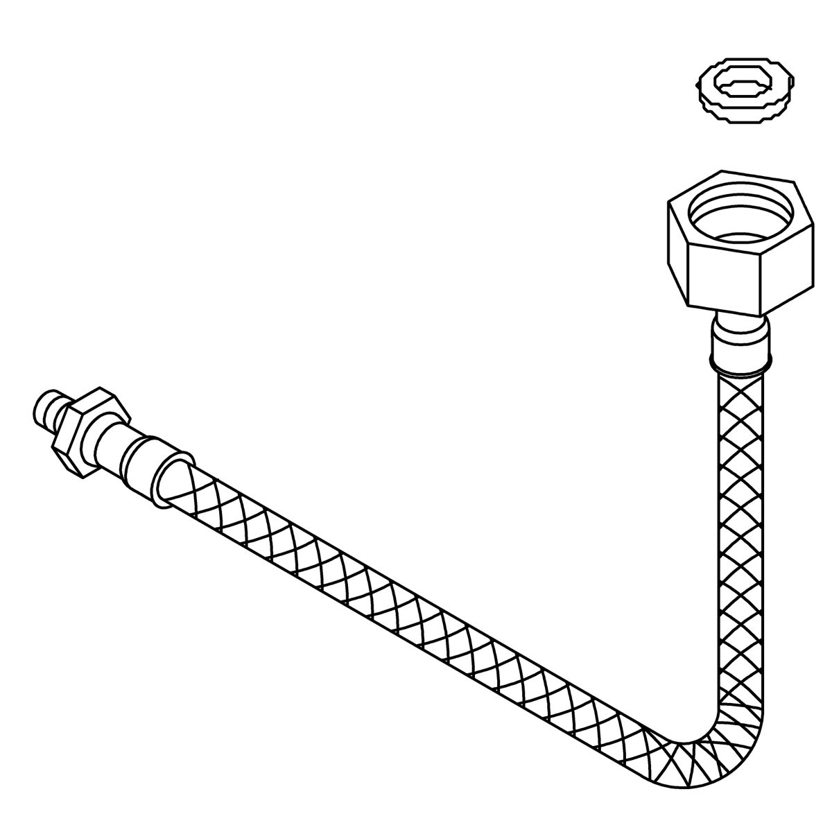 Kohler Genuine Parts Hose, Braided W/washer