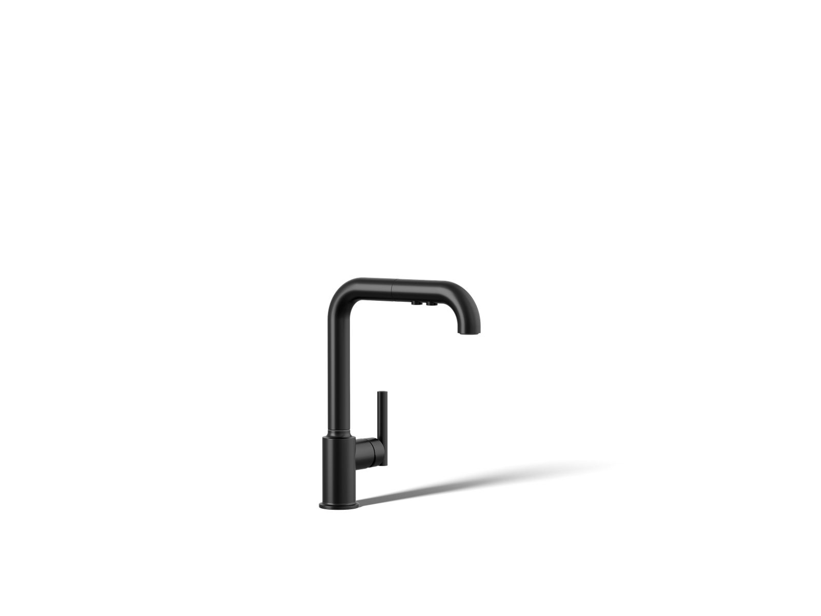 Purist Pull-out kitchen sink faucet with three-function sprayhead