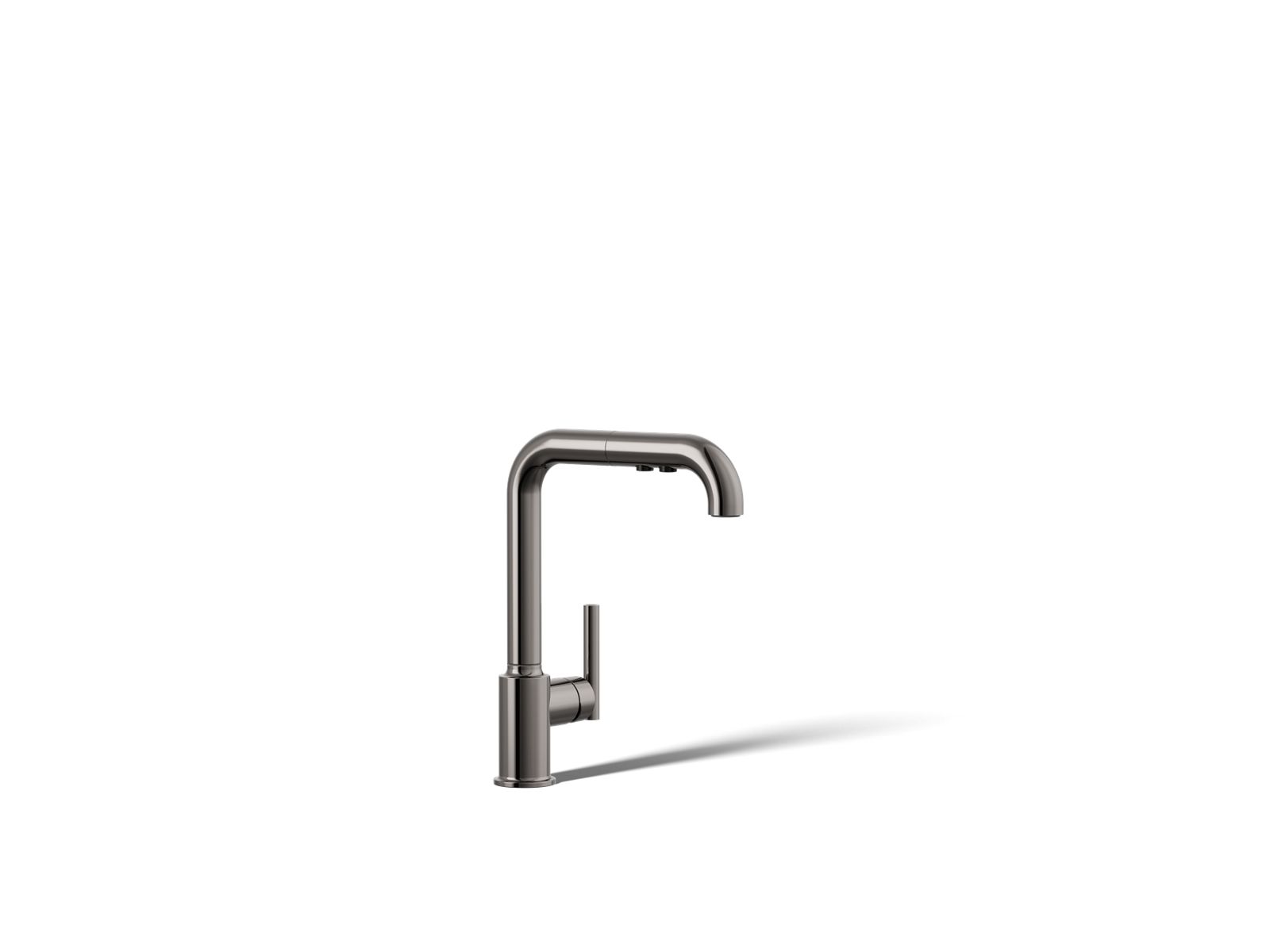 Purist Pull-out kitchen sink faucet with three-function sprayhead
