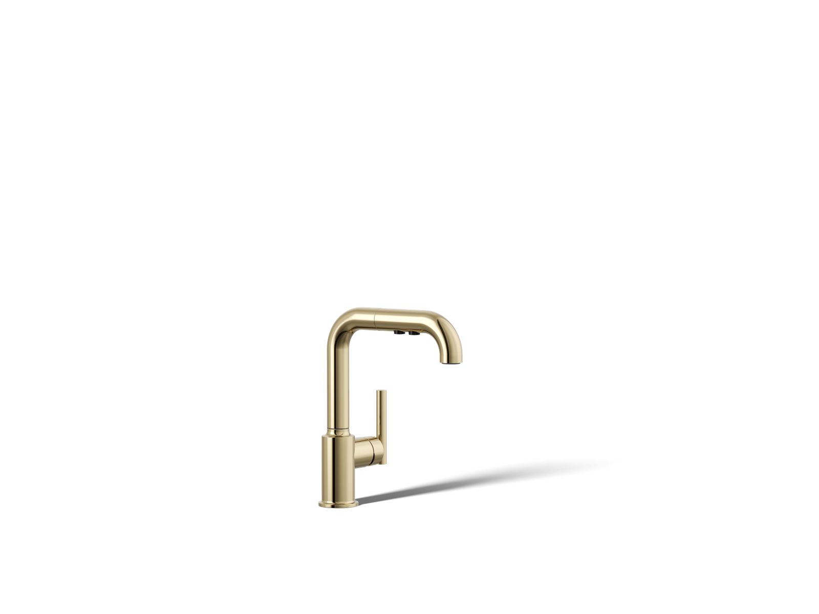 Purist Pull-out kitchen sink faucet with three-function sprayhead