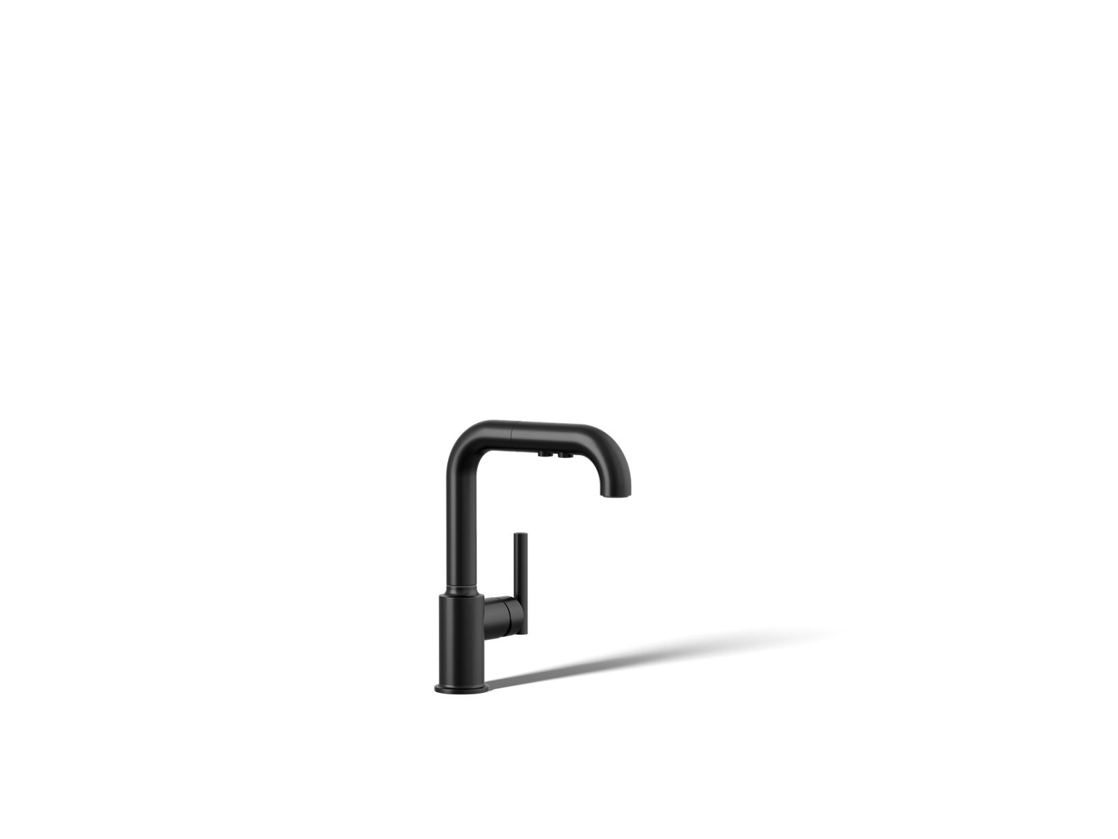 Purist Pull-out kitchen sink faucet with three-function sprayhead