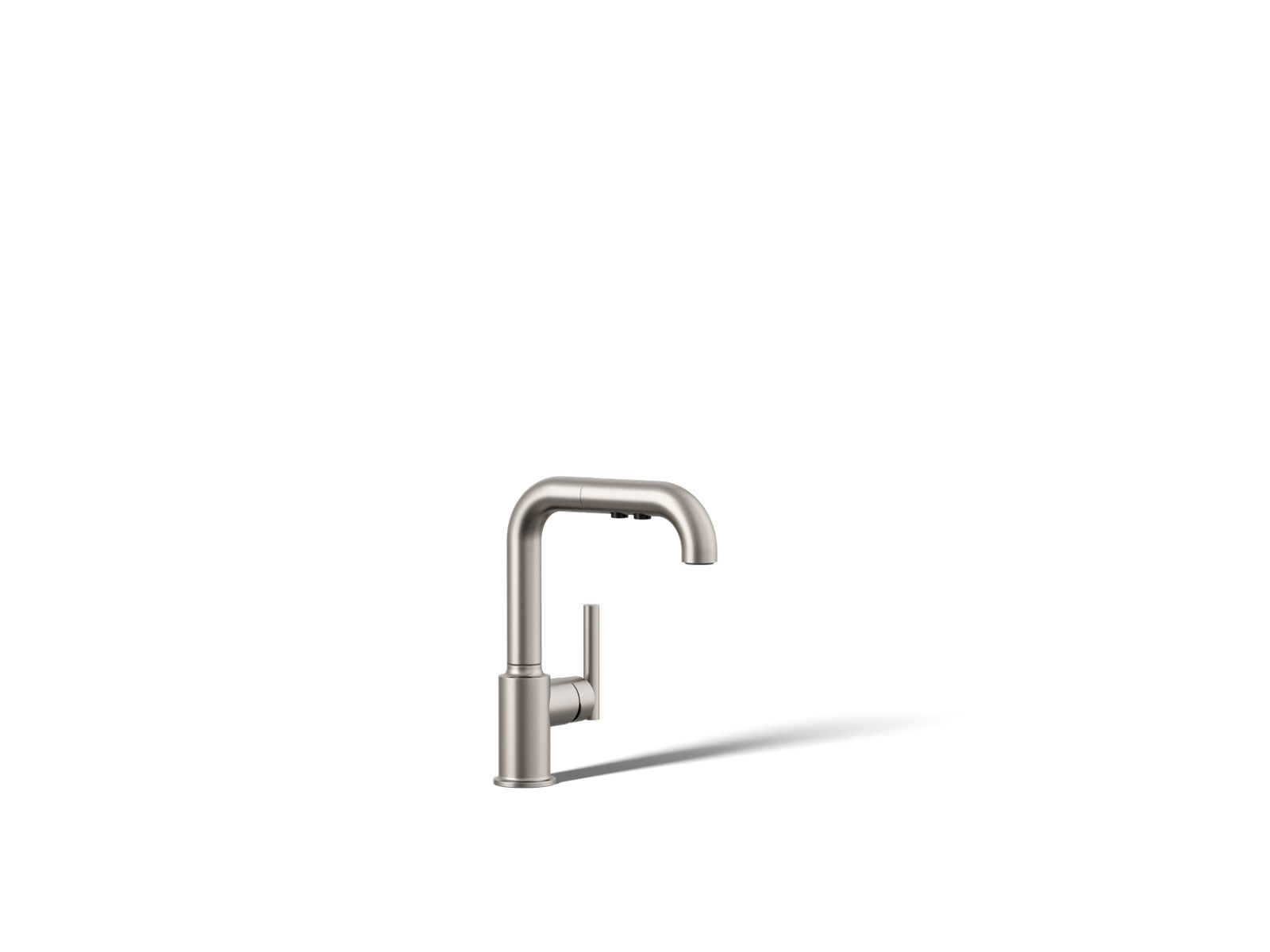 Purist Pull-out kitchen sink faucet with three-function sprayhead
