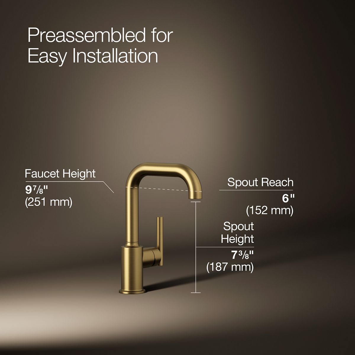 3/4 view of product with dimensions