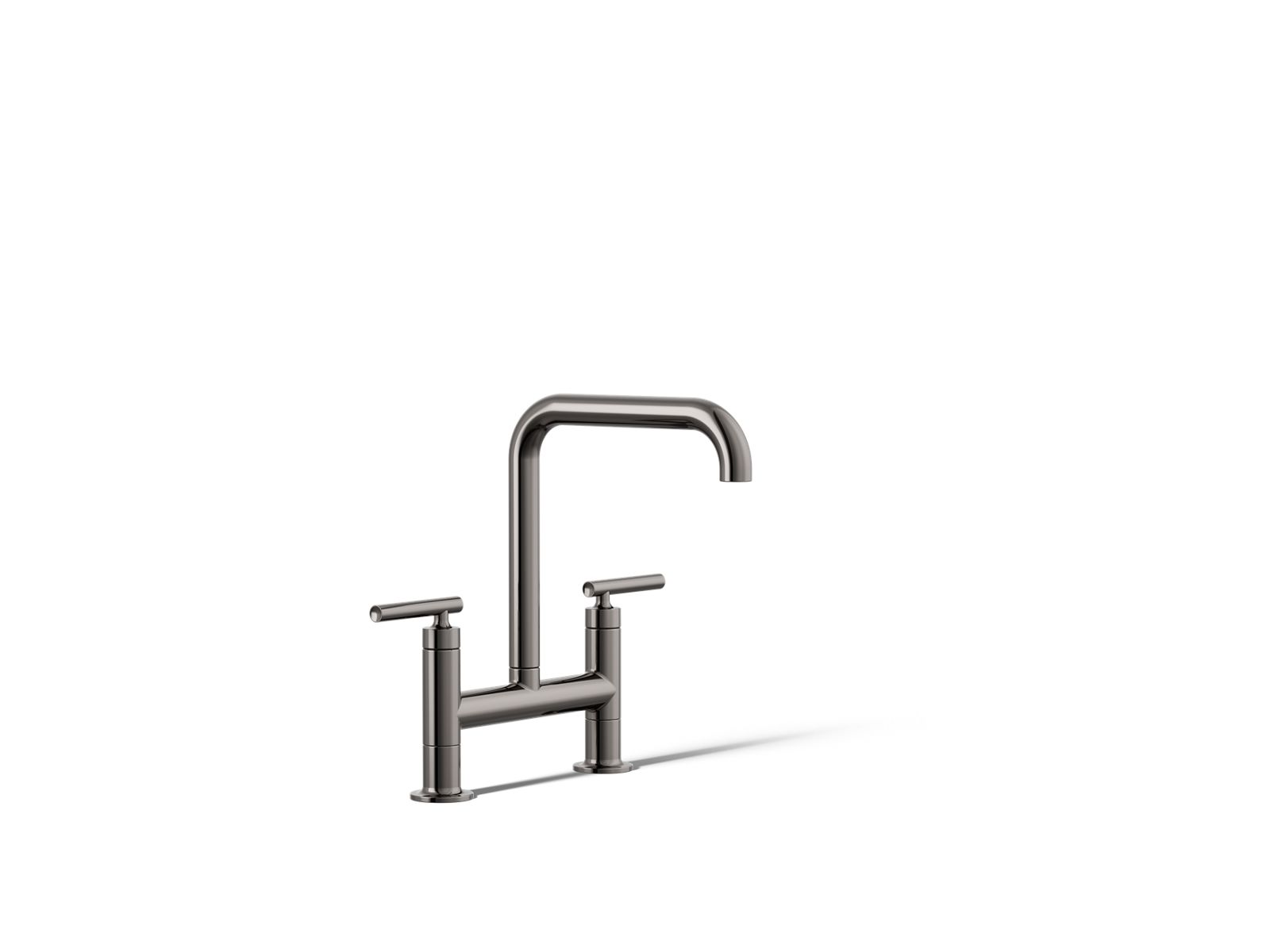 Purist Two-hole bridge kitchen sink faucet