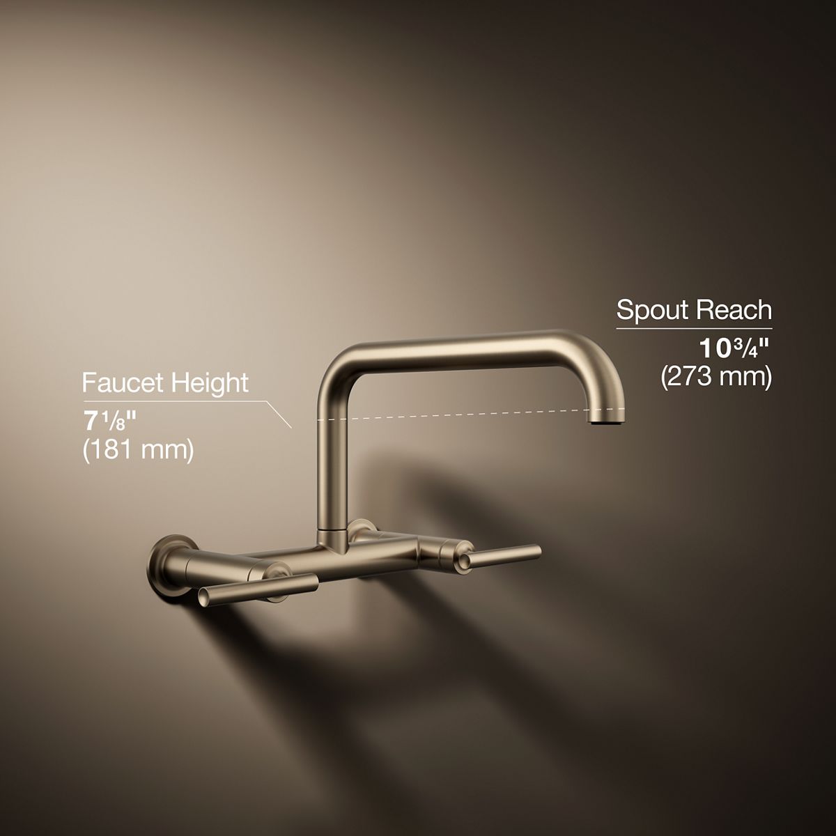 3/4 view of product with dimensions