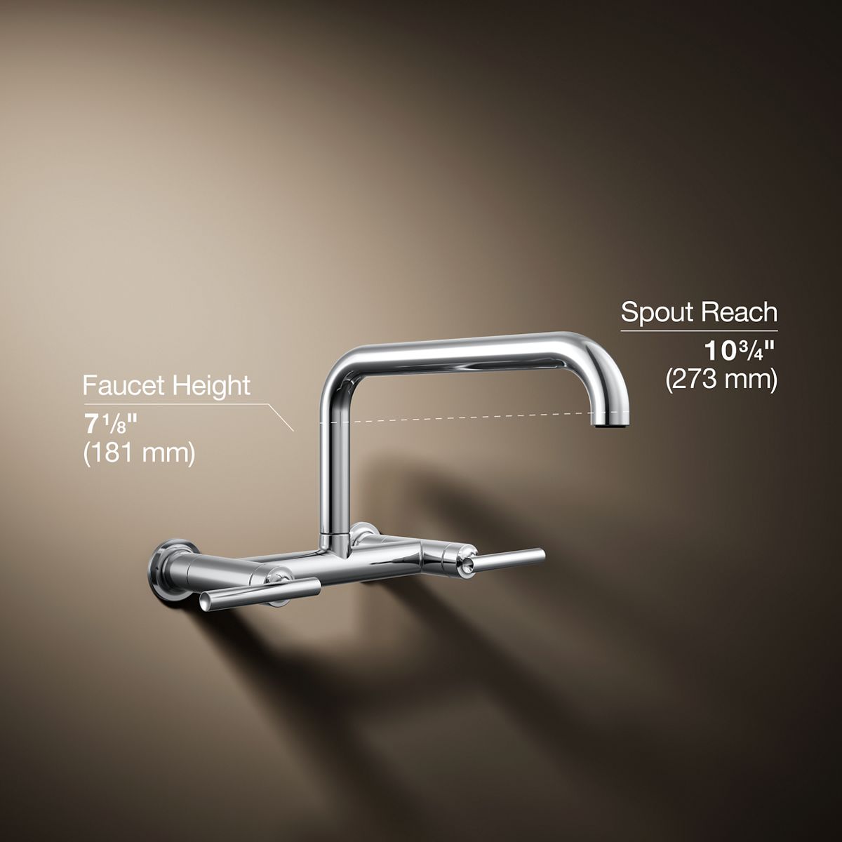 3/4 view of product with dimensions