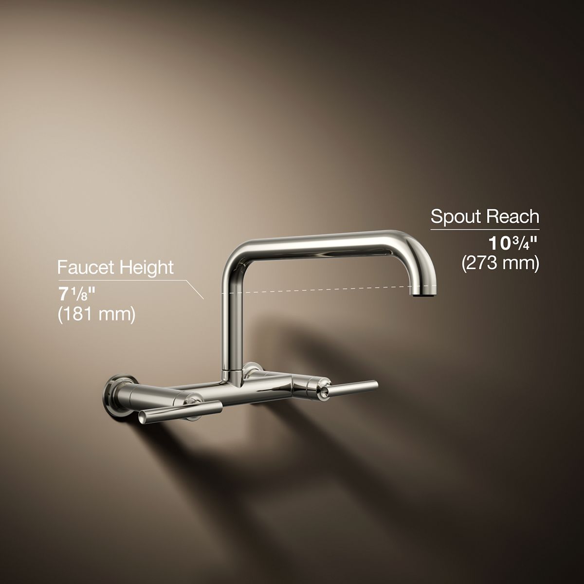 3/4 view of product with dimensions